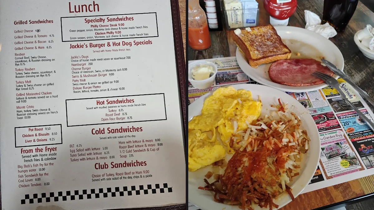 Relaxed restaurant space for breakfast and lunch.