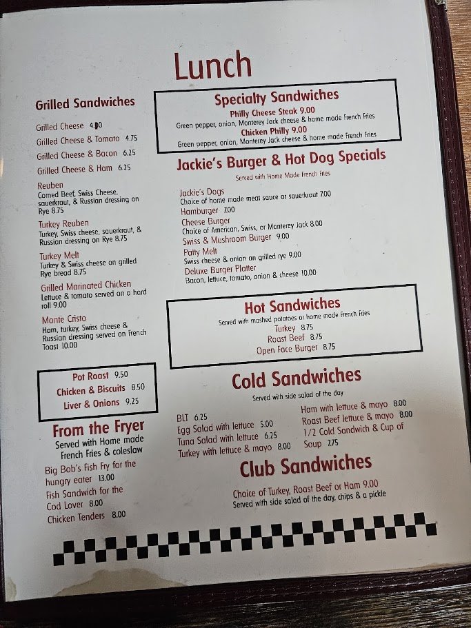 Cozy diner booths and table service.